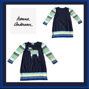 Hanna Andersson Cotton Knit Long Sleeve Dress Size 110 (5 Years)